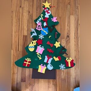 Kids Felt Christmas Tree including 30 Felt Velcro Ornaments